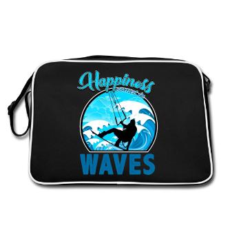Kitesurfing, kiteboarding - Retro Bag - black/white - Back