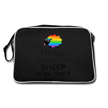 I am the rainbow sheep - Retro Bag - black/white - Back