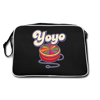 70's Yoyo Colorful Retro Vintage - Retro Bag - black/white - Back
