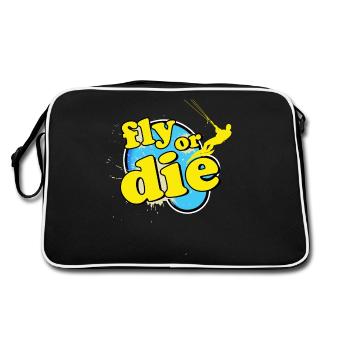 Kitesurfing, kiteboarding - Retro Bag - black/white - Back