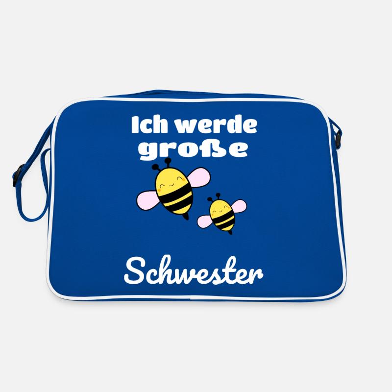 Ich werde große Schwester Retro Tasche