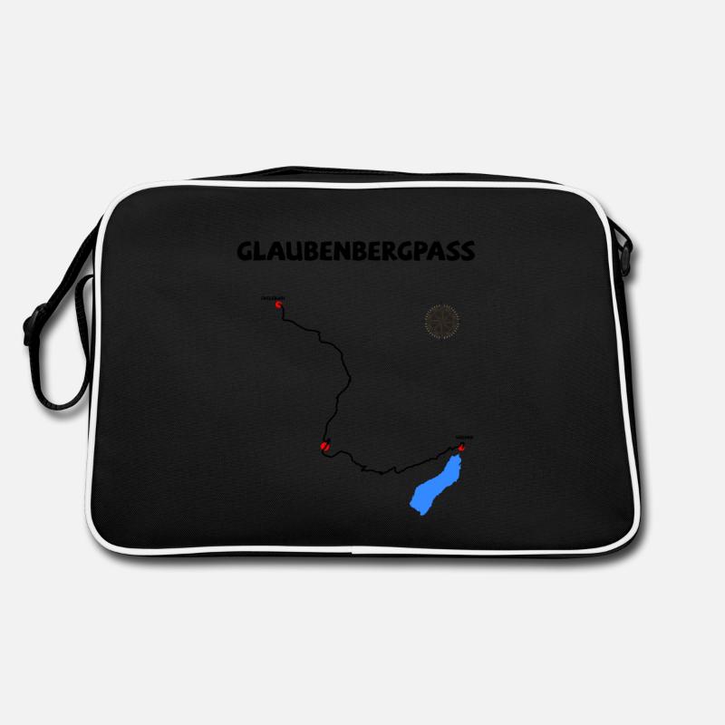 Glaubenbergpass Serpentin Radfahren Schweiz Retro Tasche