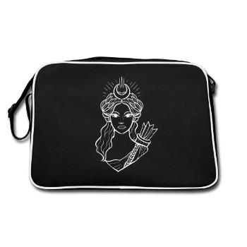 Artémis chasse déesse mythologie fan et chasseur Gesch - Sac Retro - noir/blanc - Dos