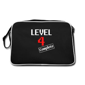 4e anniversaire fête années chemise tenue cadeau - Sac Retro - noir/blanc - Dos