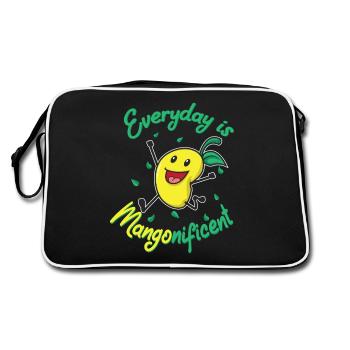 Cadeau d'amant de nourriture et de mangue - Sac Retro - noir/blanc - Dos