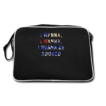 I Wanna Be Adored - Retro Bag - black/white - Back
