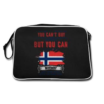 Norwegen, Skandinavien, Oslo - Retro Tasche - Schwarz/Weiß - Hinten