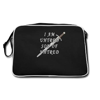 I Am Uhtred Son Of Uhtred - Retro Bag - black/white - Back