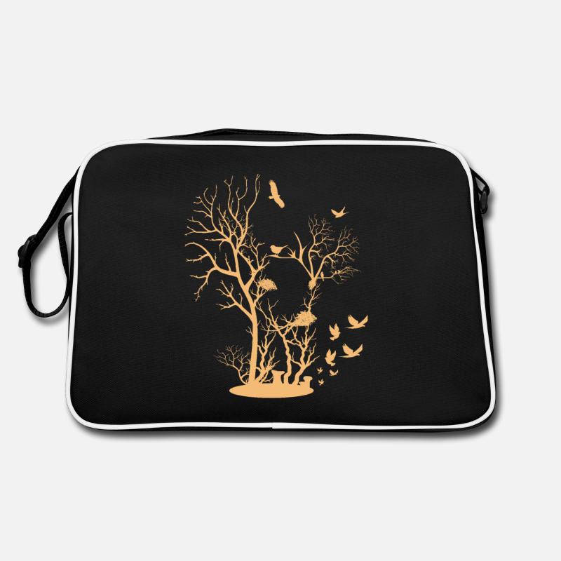 Cadeau d'amant de nature de forêt de cerf d'oiseau Sac Retro