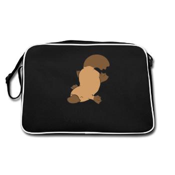 Ornithorynque est mon animal préféré Mignon - Sac Retro - noir/blanc - Dos