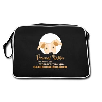 Lévrier, race de chien, whippet - Sac Retro - noir/blanc - Dos
