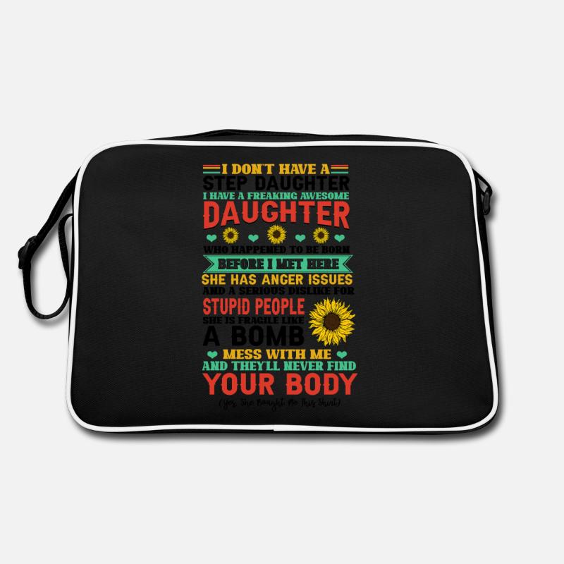 Step Daughter I Have A Freaking Awesome Daughter Retro Tasche