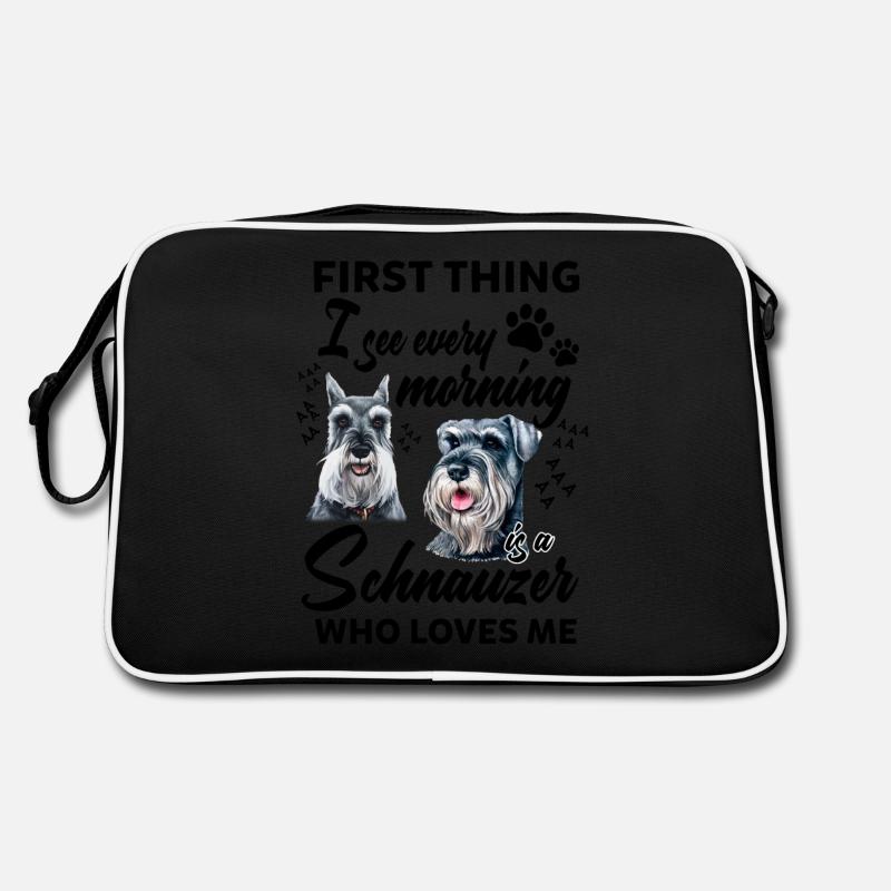 First Thing I See Every Morning Is A Schnauzer Retro Tasche