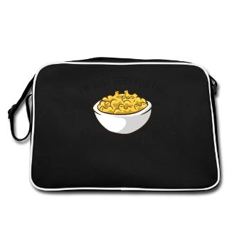 I'm Just Here For The Mac And Cheese - Retro Bag - black/white - Back