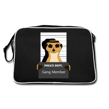 Erdmännchen, Erdmännchen Mungo, Erdmännchen relax - Sac Retro - noir/blanc - Dos