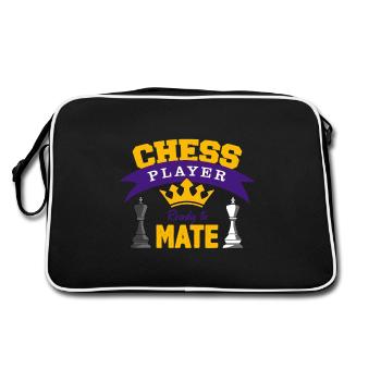 Échecs, jeu d'échecs, jeu d'échecs - Sac Retro - noir/blanc - Dos