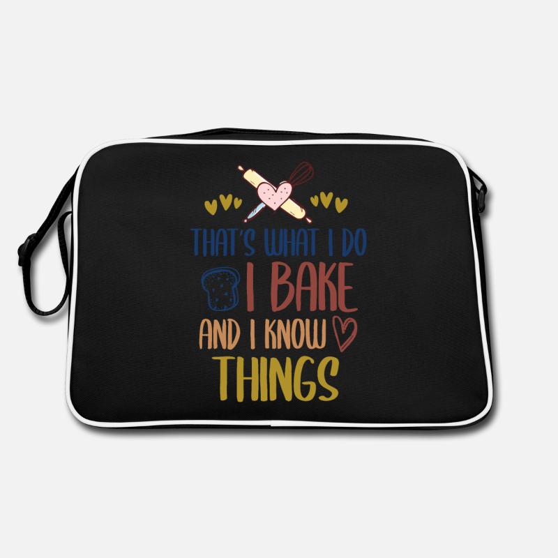 Baking That's What I Do I Bake And I Know Things Retro Bag