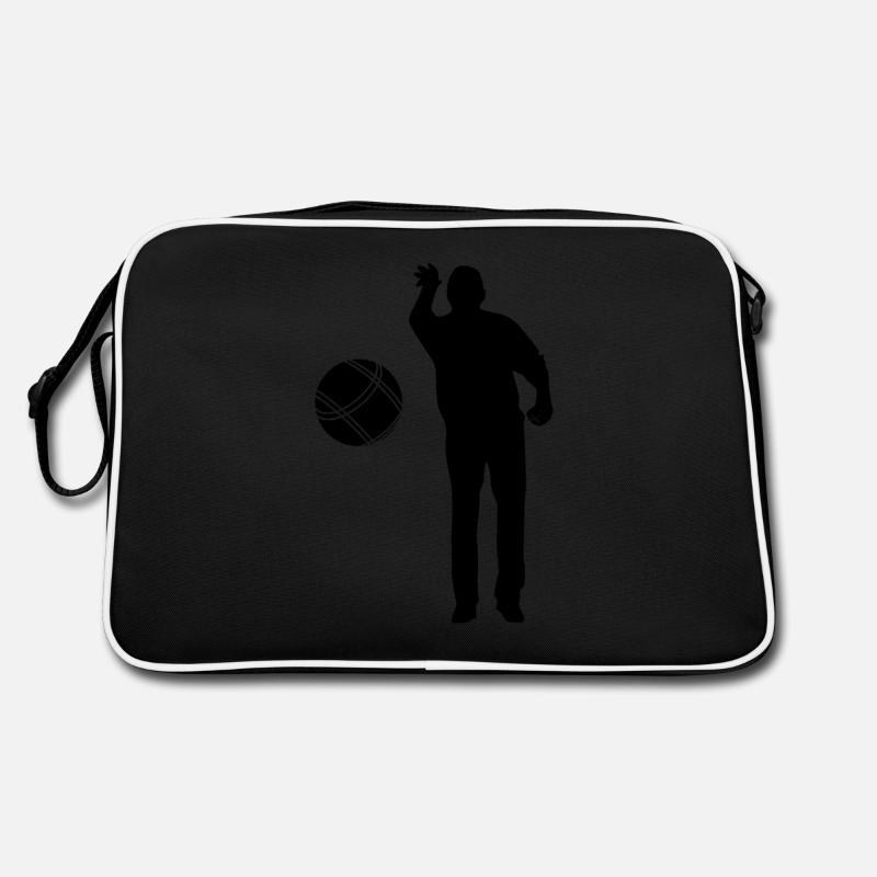 Boule Petanque Boccia Boules - Sac Retro - noir/blanc