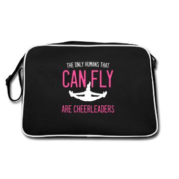 Menschen Fly Cheerleader Tänzer Geschenk - Retro Tasche - Schwarz/Weiß - Hinten