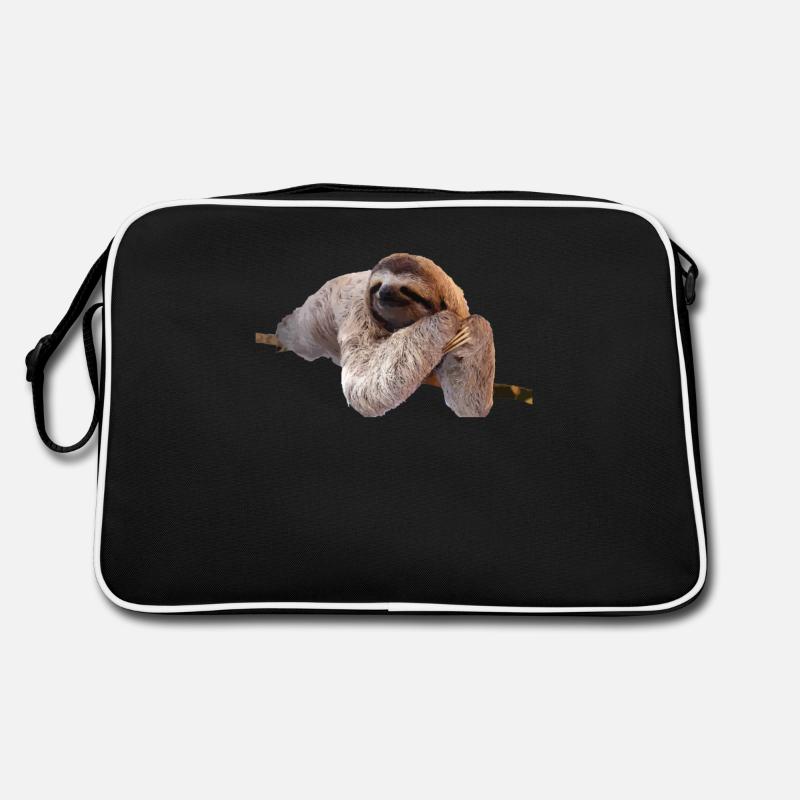 Faultier Sloth Geschenk Idee Retro Tasche