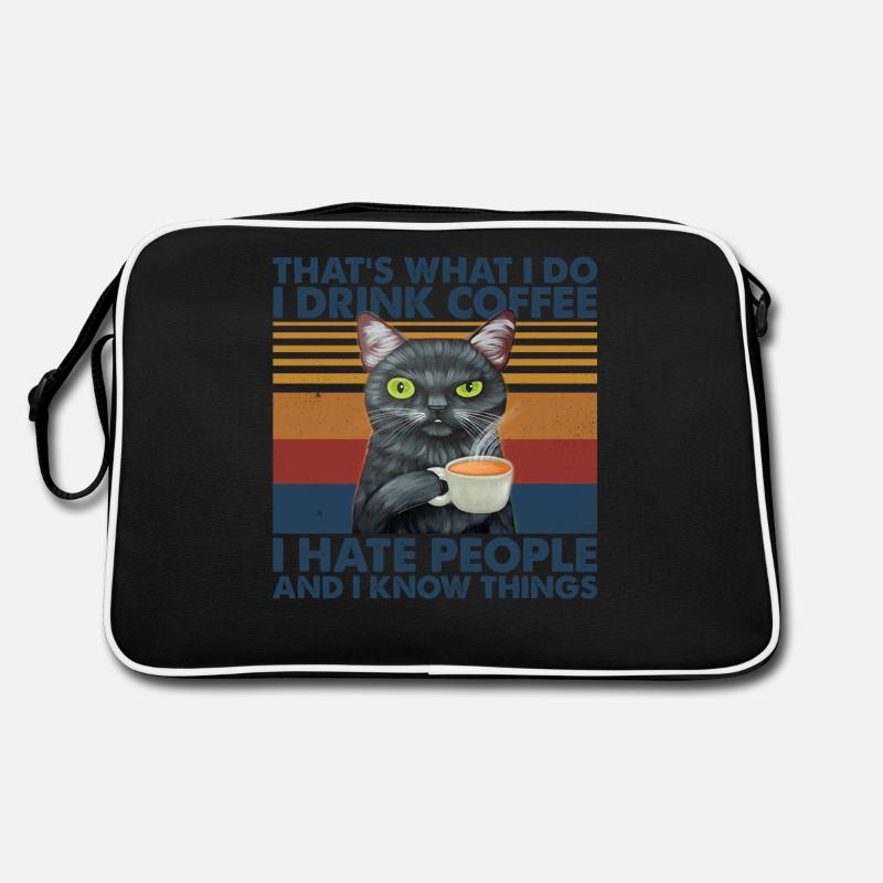 I Drink Coffee I Hate People & I Know Things Retro Bag