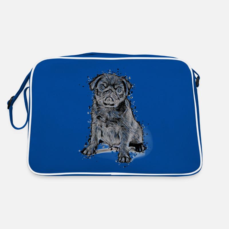 idée cadeau chiot carlin mignon chemise carlin carlin Sac Retro