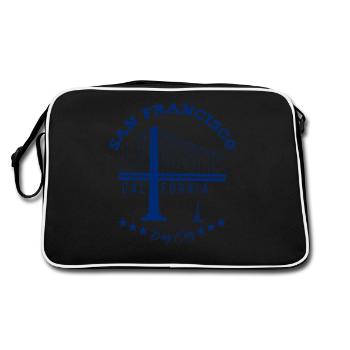 San Francisco Blue Bay City - Sac Retro - noir/blanc - Dos