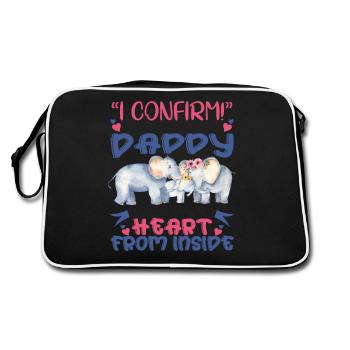 Je confirme! T-shirt drôle de maman t'aime papa - Sac Retro - noir/blanc - Dos