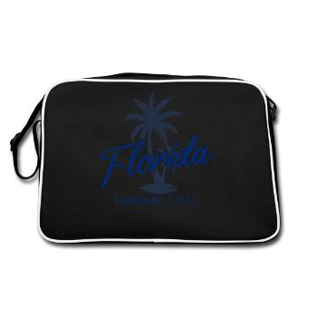 Florida Sunshine State Flat Design - Retro Bag - black/white - Back