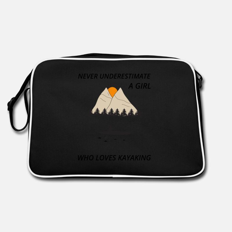 Kajak-Mädchen Retro Tasche