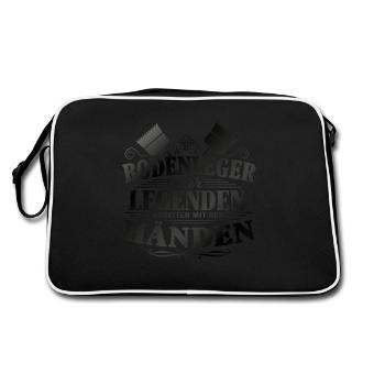 Bodenleger Geschenkideen - Retro Tasche - Schwarz/Weiß - Hinten