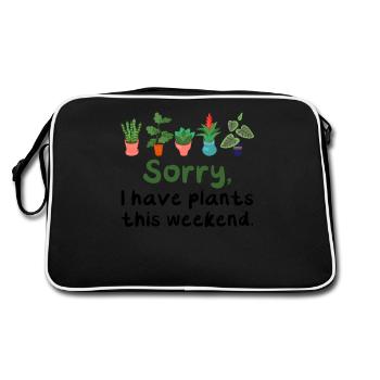 Désolé j'ai des plantes ce week-end T-shirt - Sac Retro - noir/blanc - Dos