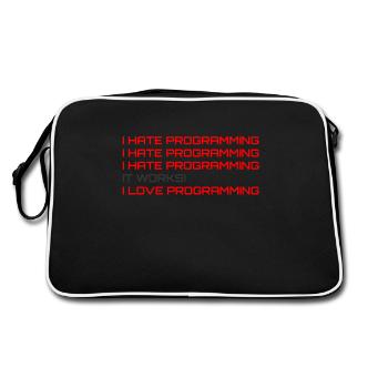 Computer Programmer Coders Software Engineers Gift - Retro Bag - black/white - Back