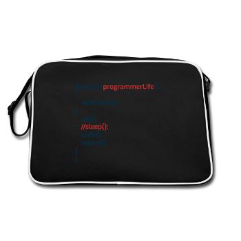 Computer Programmer Coders Software Engineers Gift - Retro Bag - black/white - Back