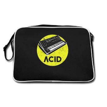Retro Synthesizer Acid Techno House Analog - Retro Bag - black/white - Back
