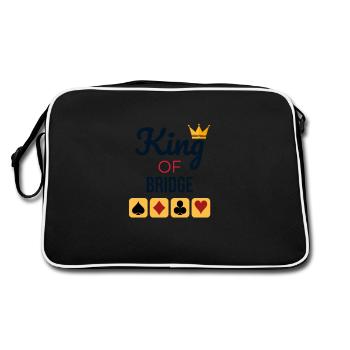 Jouer cartes Bridge jeu Addict Fan Player Gamer - Sac Retro - noir/blanc - Dos