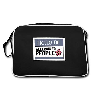 Bonjour, je suis allergique aux personnes introverties - Sac Retro - noir/blanc - Dos