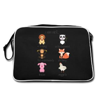 Animaux végétariens cadeau végétalien - Sac Retro - noir/blanc - Dos