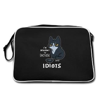 Idiots intolérants cadeau intolérant au lactose - Sac Retro - noir/blanc - Dos