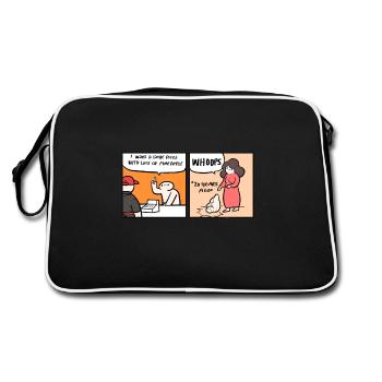 Pineapple Pizza Pizza Lover Gift - Retro Bag - black/white - Back