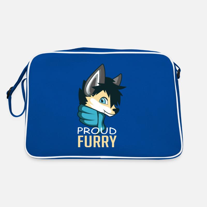 Stolzer Furry Haustierbesitzer oder Liebhaber Gesc Retro Tasche