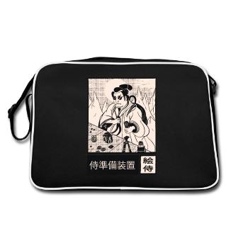 DSLR DSLM Samurai Equipment Vintage Alpha Warrior - Retro Tasche - Schwarz/Weiß - Hinten