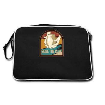 Poterie potiers roue potier poterie à la main - Sac Retro - noir/blanc - Dos