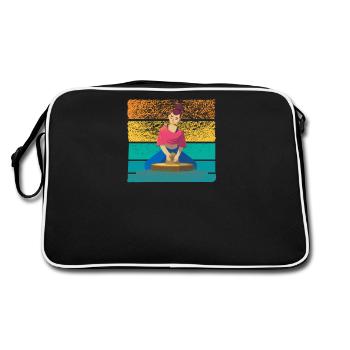 Poterie potiers roue potier fait main vintage - Sac Retro - noir/blanc - Dos