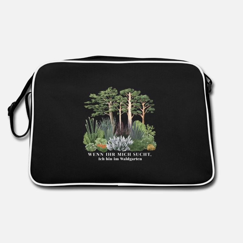 Wenn Ihr Mich Sucht Ich Bin Im Waldgarten Retro Tasche