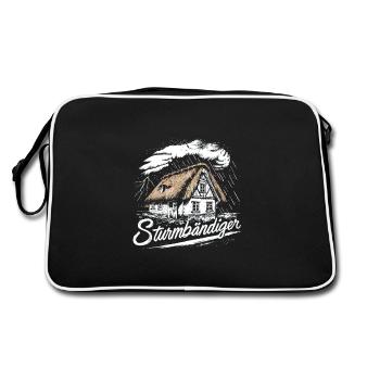 Dompteur de tempête Allemagne du Nord fierté chaume maison - Sac Retro - noir/blanc - Dos