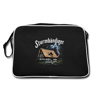 Storm Enthusiasts Thunderstorm Night Country House - Retro Bag - black/white - Back