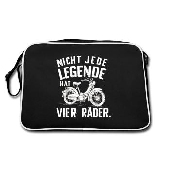 Toutes les légendes n’ont pas de cyclomoteur à quatre roues - Sac Retro - noir/blanc - Dos