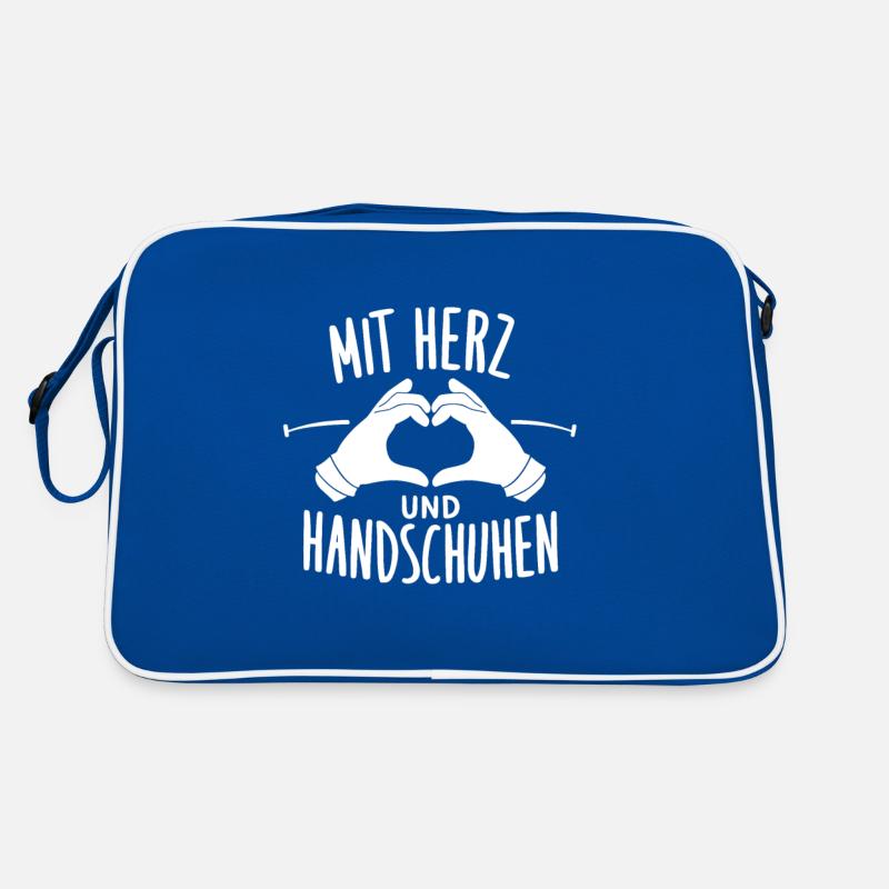 Mit Herz und Handschuh Design Pfleger Retro Tasche