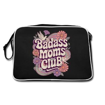 Badass Moms Club - Maman drôle - Sac Retro - noir/blanc - Dos